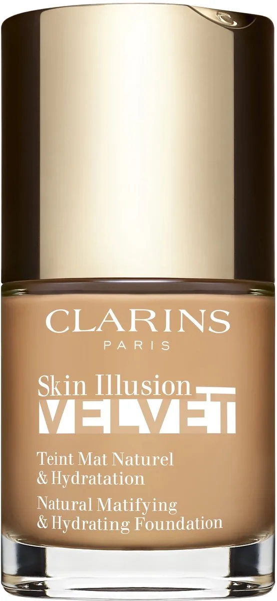 Foundation Skin Illusion Velvet Natural Matifying & Hydrating Foundation van Clarins in 108.5W Cashew – productfoto