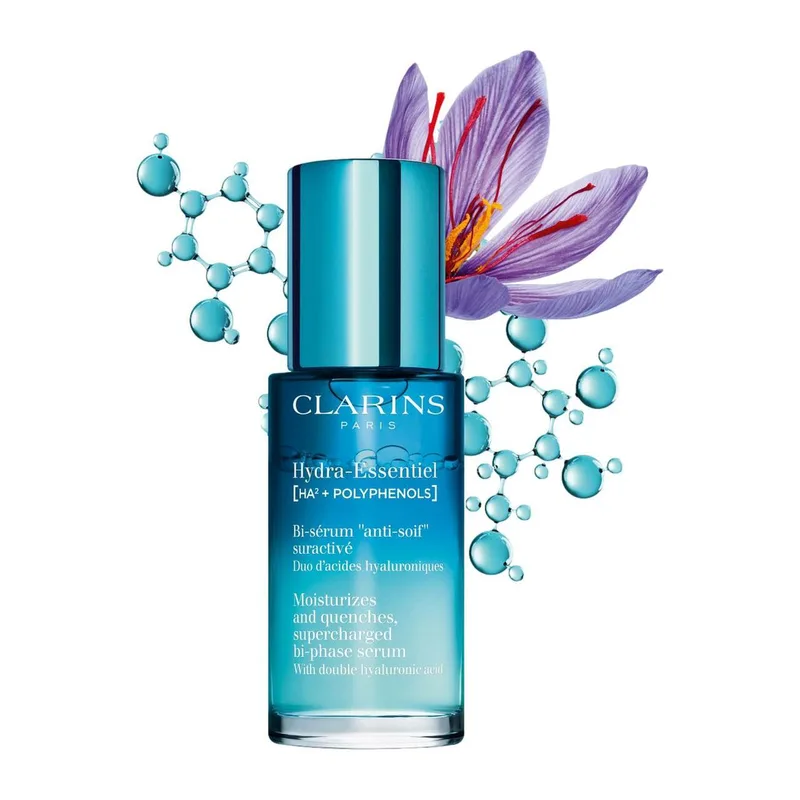 Gesichtspflege Hydra-Essentiel Bi-Sérum Intensif Anti-Soif Gesichtsserum fra Clarins – produktbillede 3 af 3