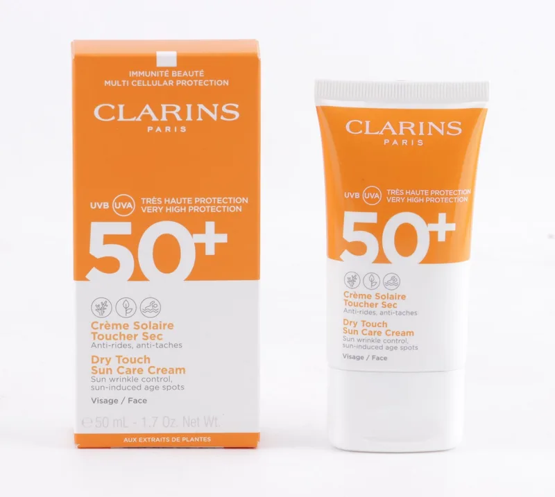 Sonnenschutzlotion Clarins - Dry Touch Cream Enriched SPF50+ - Face de Clarins en 50 ml – photo du produit