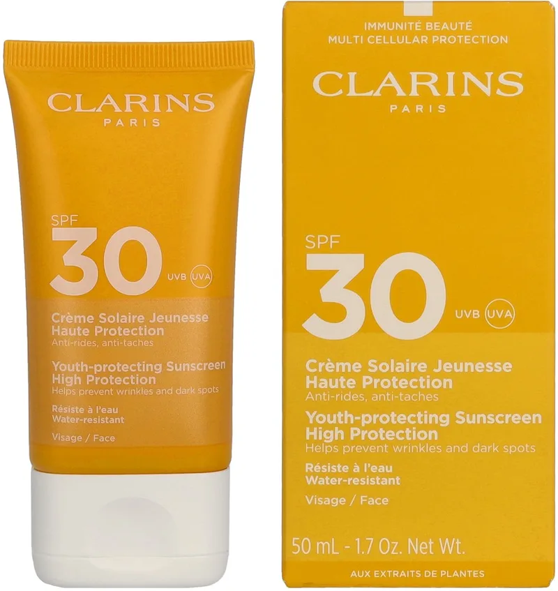 Youth-Protecting Sunscreen SPF30 fra Clarins i 50 ml – produktbillede 1 af 3