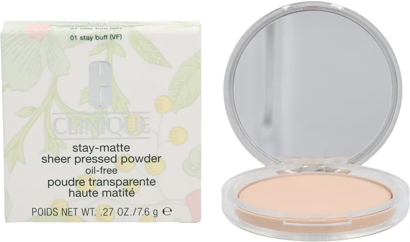Stay Matte Sheer Pressed Powder Gezichtspoeder - 01-Stay Buff fra Clinique i 01 Stay Buff – produktbillede