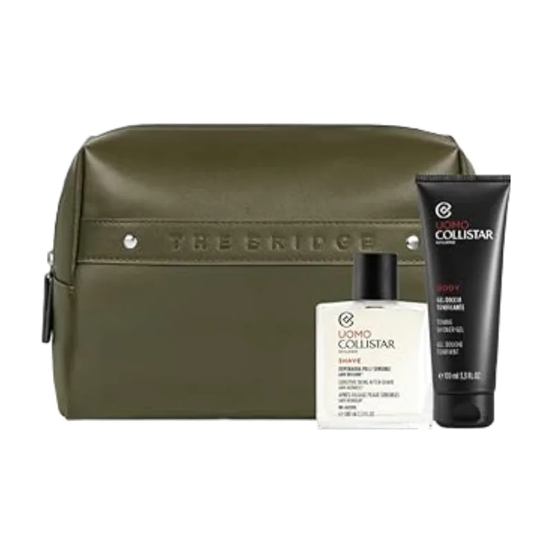 Herren-Geschenkbox nach der Rasur, für empfindliche Haut, 100 ml, Belebendes Duschgel 100 ml, Clutch The Bridge fra Collistar i 100 ml – produktbillede