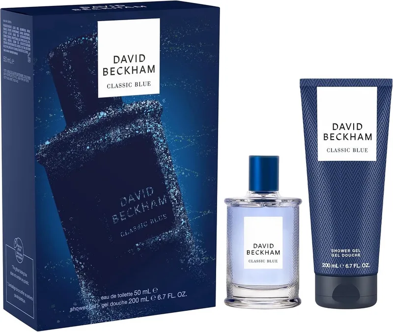 Classic Blue Geschenkset voor mannen | Douchegel & eau de toilette fra David Beckham – produktbillede