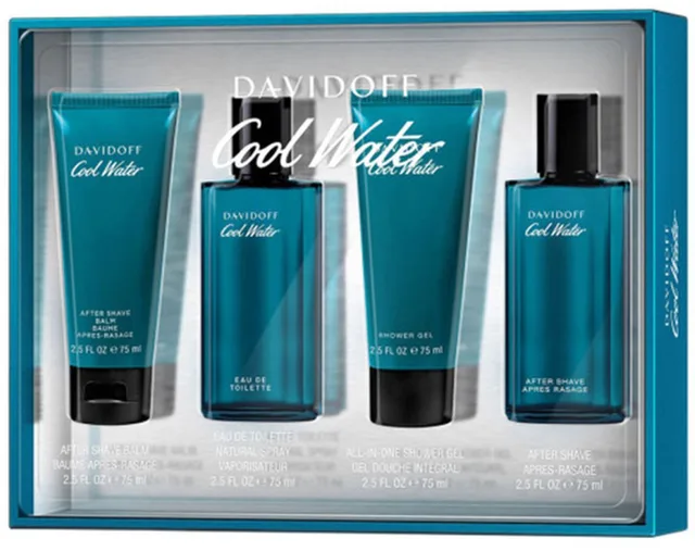 Cool Water Men Gift Set Includes After Shave Balm Shower Gel And After Shave