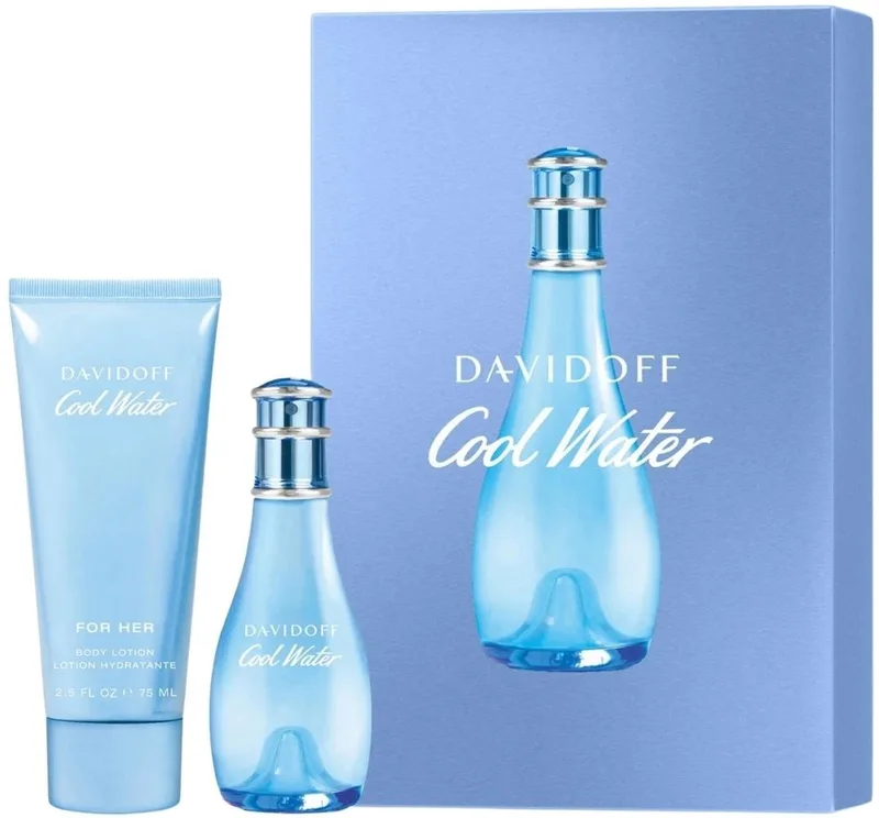 Cool Water Woman Giftset 115 ml - Edt Spray 30ml/Body Lotion 75ml by Davidoff – product photo 1 of 4