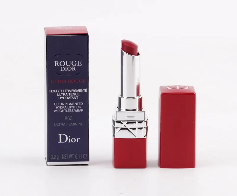 Lippenstift Christian Dior - Ultra Rouge - 3,2g Nr. 863 Ultra Feminine fra Dior – produktbillede