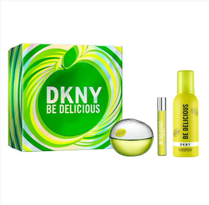 Be Delicious geschenkset - Eau de parfum 100 ml spray + Shower foam 150 ml + Minispray 15 ml - Damesparfum fra DKNY – produktbillede