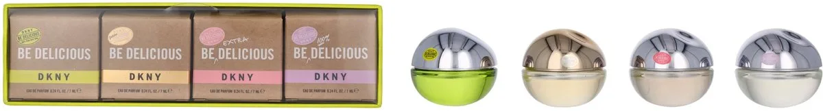 Be Delicious Women Giftset 28 ml - Edp 7ml/Extra Delicious Edp 7ml/Golden Delicious 7ml/100% Deicious Edp 7ml de DKNY – photo du produit