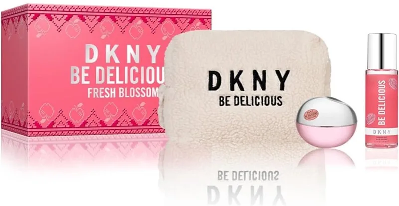 Fresh Blossem geschenkset - Eau de parfum 100 ml + body lotion 125 ml + toilettasje - Damesparfum von DKNY – Produktfoto