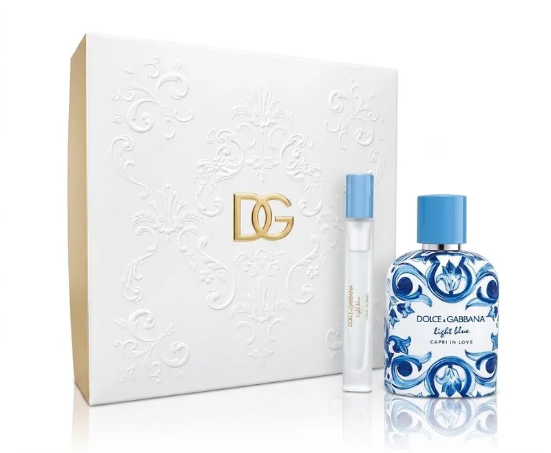 Duft-Set Dolce & Gabbana Light Blue Capri in Love P. Homme EDP 100ml + EDT 10ml, 1-tlg. fra Dolce&Gabbana – produktbillede