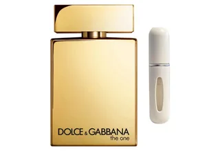 Duft-Set The One For Men Gold Intense EDP – Holzig + Parfümzerstäuber (leer) von Dolce&Gabbana – Produktfoto 1 von 3