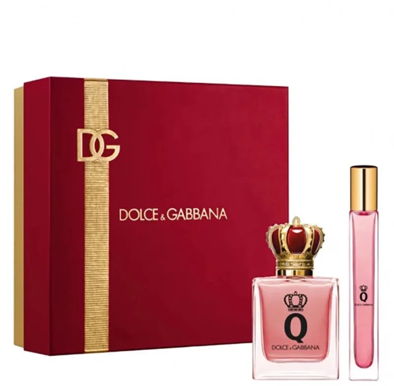 Q Giftset - 50 ml eau de parfum spray + 5 ml eau de parfum tasspray - cadeauset voor dames fra Dolce&Gabbana – produktbillede