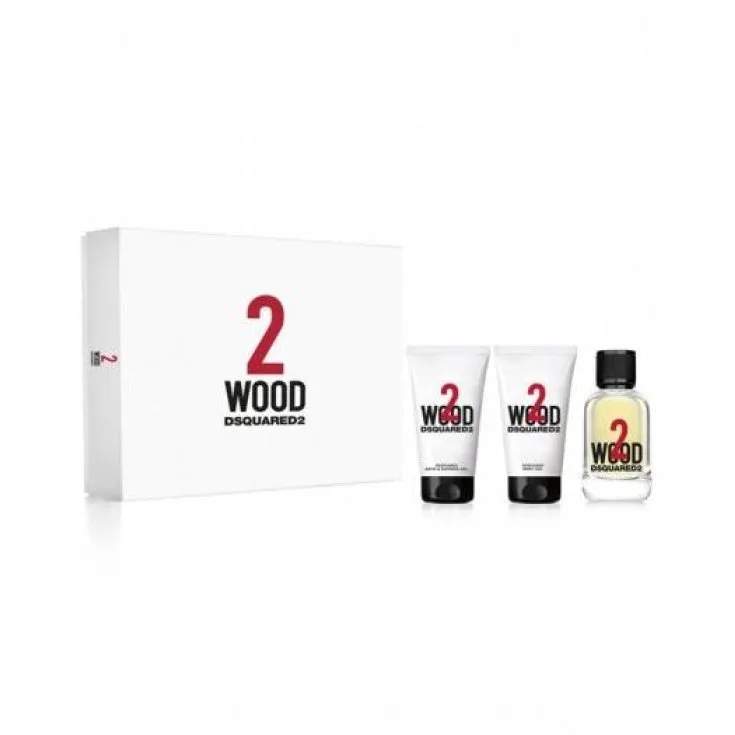 Dsquared2 2 Wood Gift Set 50ml Eau de Toilette + 50ml Bath & Shower Gel + 50ml Body Gel van Dsquared2 – productfoto