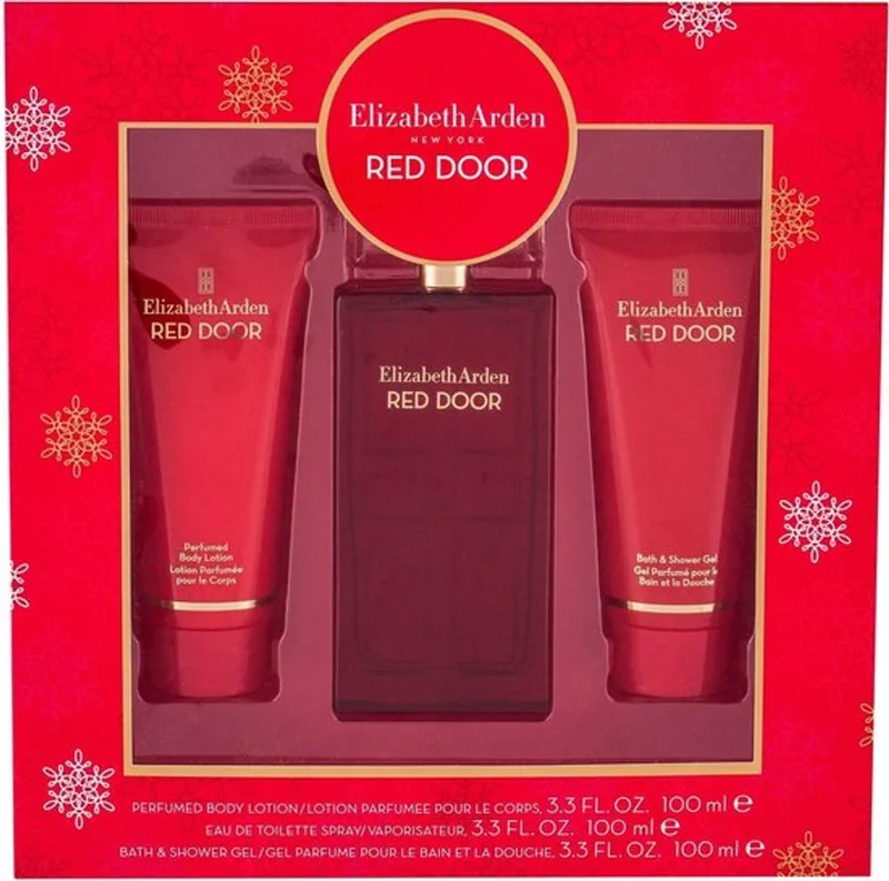 RED DOOR GESCHENKSET EAU DE TOILETTE 100 ML + DOUCHEGEL 100 ML + BODYLOTION 100 ML von Elizabeth Arden – Produktfoto