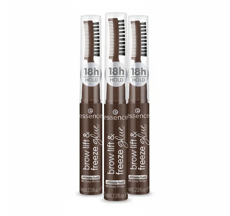 Augenbrauen-Gel brow lift & freeze glue, 3-tlg. fra essence i Brun – produktbillede 1 af 5