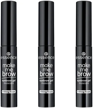 Augenbrauen-Gel make me BROW eyebrow gel mascara, 3-tlg., Mit winzigen Fasern, bietet Farbe und Volumen, natürlicher Look. by essence in Black – product photo 1 of 5