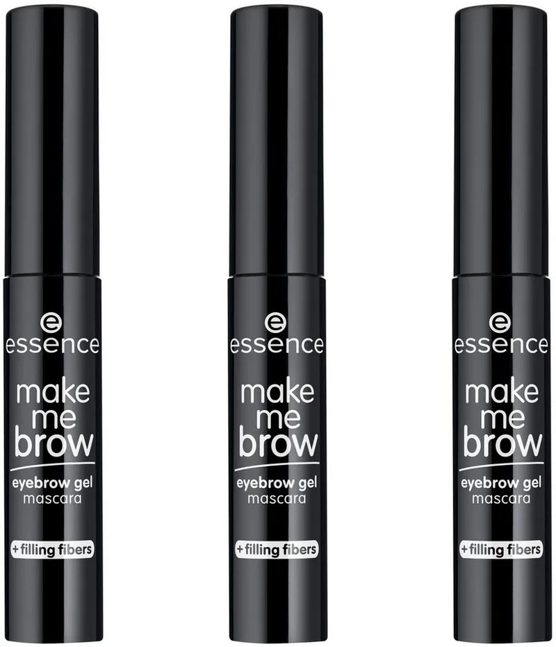 Augenbrauen-Gel make me BROW eyebrow gel mascara, 3-tlg., Mit winzigen Fasern, bietet Farbe und Volumen, natürlicher Look. by essence in Black – product photo 1 of 5
