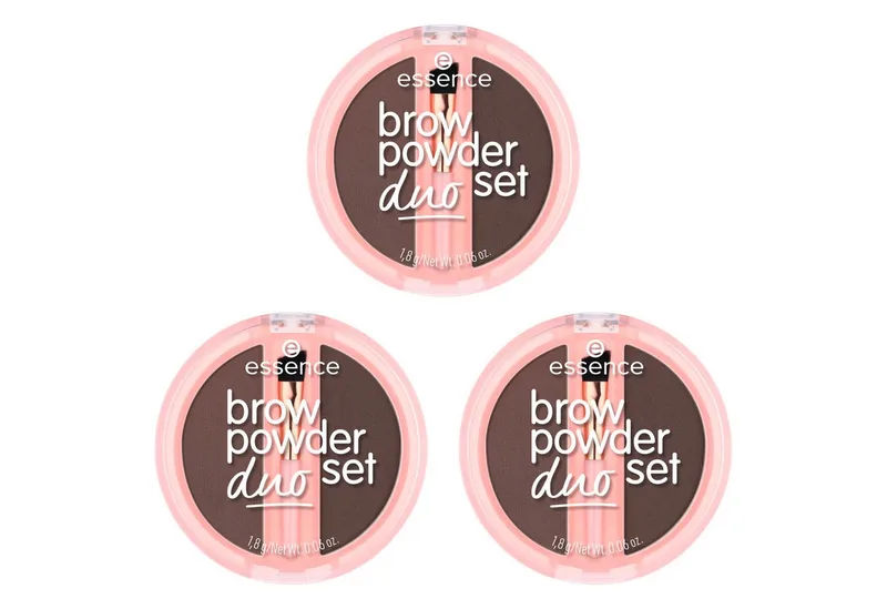 Augenbrauen-Puder BROW POWDER DUO SET, 3-tlg., natürliche Definition der Augenbrauen, präzise Anwendung, verblendbar. de essence en Marron – photo du produit 2 sur 5