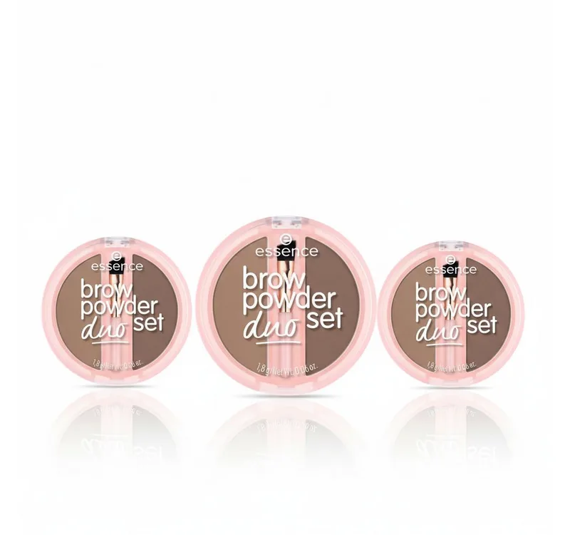 Augenbrauen-Puder BROW POWDER DUO SET, 3-tlg., natürliche Definition der Augenbrauen, präzise Anwendung, verblendbar. de essence en Marron – photo du produit 1 sur 5