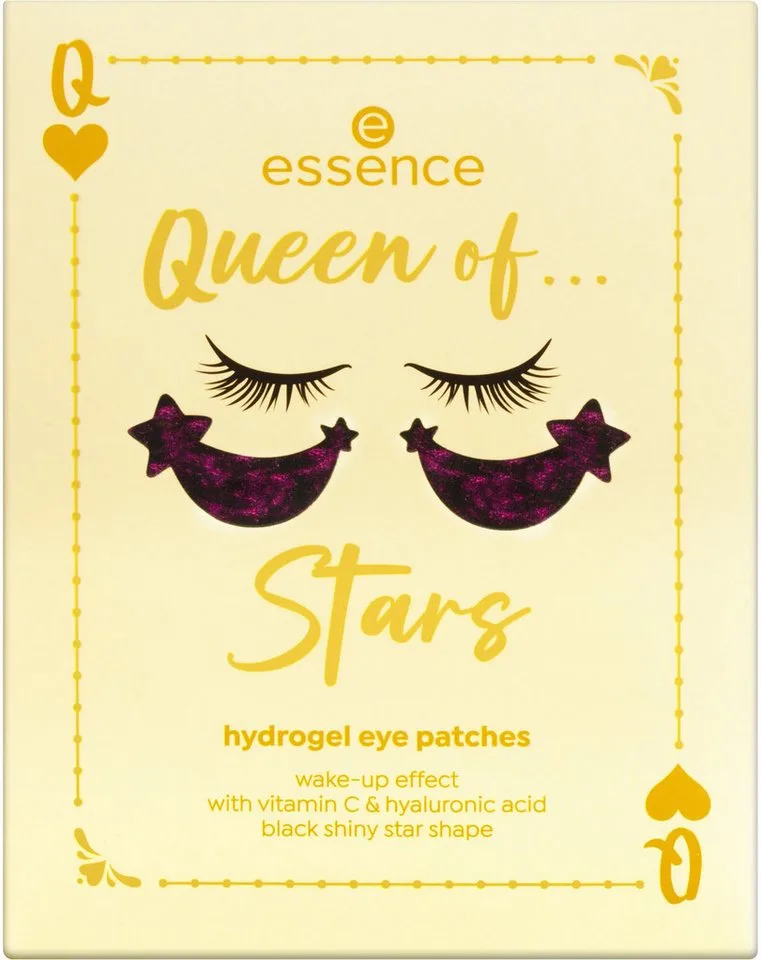 Augenpflege-Set Queen of... hydrogel eye patches, 4-tlg., Mit Vitamin C und Hyaluronsäure, leuchtende Farben und Glitzereffekte. by essence in Black – product photo 2 of 2