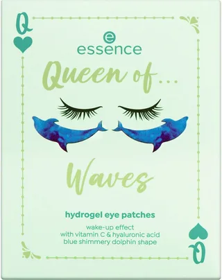 Augenpflege-Set Queen of... hydrogel eye patches, 4-tlg., Mit Vitamin C und Hyaluronsäure, leuchtende Farben und Glitzereffekte. by essence in Blue – product photo 2 of 2