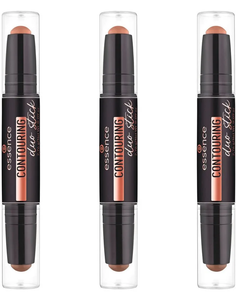 Contouring-Stick CONTOURING duo stick, 3-tlg., mit zwei Farbtönen fra essence i Brun – produktbillede 1 af 5