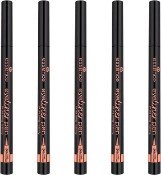 Eyeliner eyeliner pen extra long-lasting, 5-tlg., mit feiner Pinselspitze von essence in Schwarz – Produktfoto 1 von 4