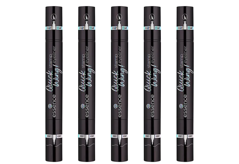 Eyeliner Quick Wing! stamp eyeliner, 5-tlg., mit präziser Filsspitze de essence en Noir – photo du produit 1 sur 5