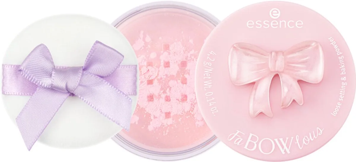 FaBOWlous Loose Setting & Baking Powder 01 Bow, Set, Go! 4,2 gr de essence en Beige – photo du produit