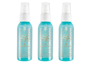 Fixierspray Polly Pocket hydro fixing spray, 3-tlg., Revitalisiert die Haut mit einem Sprühstoß, langanhaltender Glow-to-go fra essence i Hvid – produktbillede 1 af 3