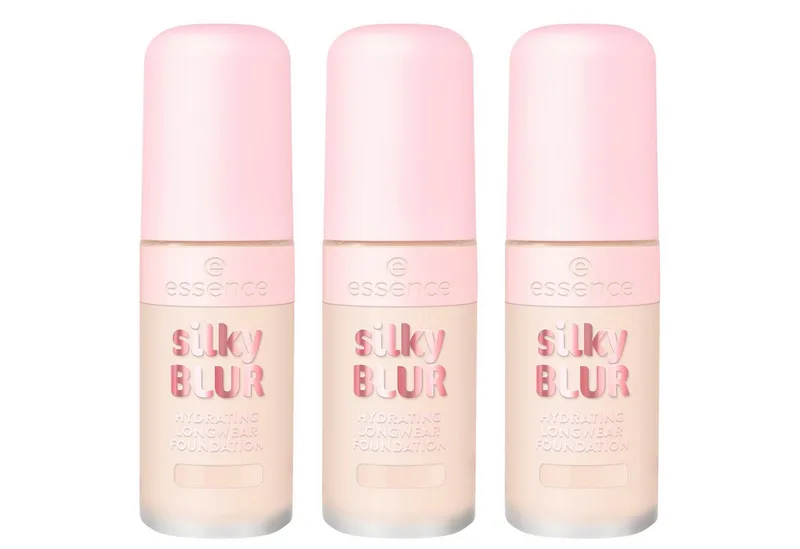 Foundation SILKY BLUR HYDRATING LONGWEAR FOUNDATION, 3-tlg. von essence in Beige – Produktfoto 1 von 5