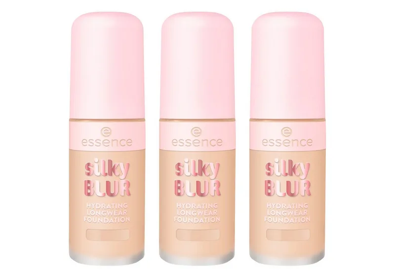 Foundation SILKY BLUR HYDRATING LONGWEAR FOUNDATION, 3-tlg. fra essence i Beige – produktbillede 1 af 5