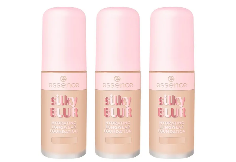 Foundation SILKY BLUR HYDRATING LONGWEAR FOUNDATION, 3-tlg. von essence in Beige – Produktfoto 1 von 5