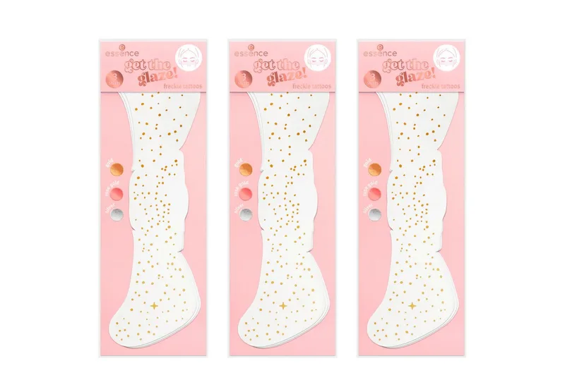 Gesichtspflege-Set get the glaze! freckle tattoos Packung, 3-tlg., Ausdrucksstark, schimmernd, natürlich schön. fra essence i Flerfarvet – produktbillede 1 af 3