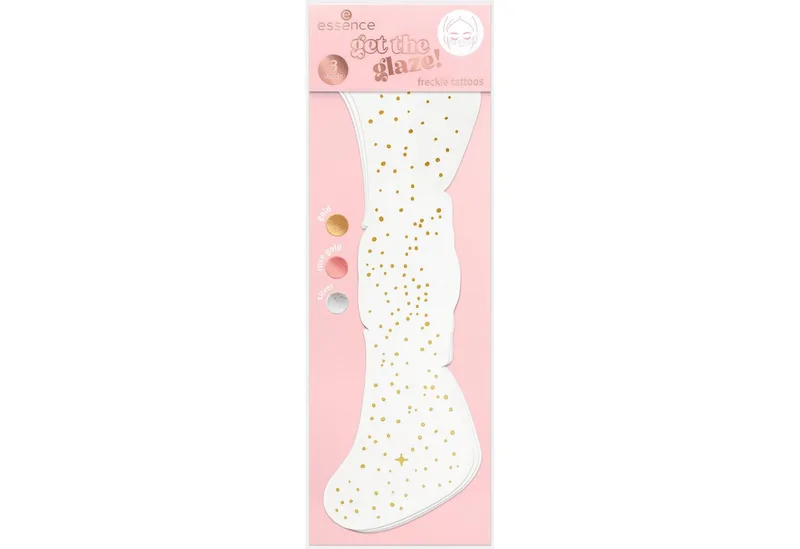 Gesichtspflege-Set get the glaze! freckle tattoos Packung, 3-tlg., Ausdrucksstark, schimmernd, natürlich schön. fra essence i Flerfarvet – produktbillede 2 af 3