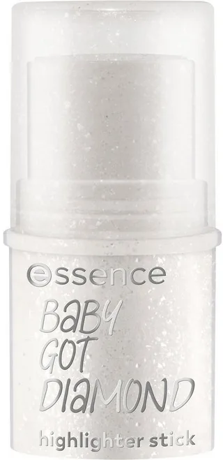 Highlighter BABY GOT DIAMOND highlighter stick, 3-tlg., Geschmeidige Formel, mit Silberglitter, praktisch und vegan. de essence en Argent – photo du produit 3 sur 5