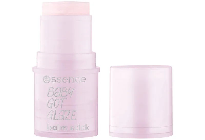 Highlighter BABY GOT GLAZE balm stick, 3-tlg., Transparentes, hochglänzendes Finish, pflegend, vegan. von essence in Weiß – Produktfoto 2 von 4