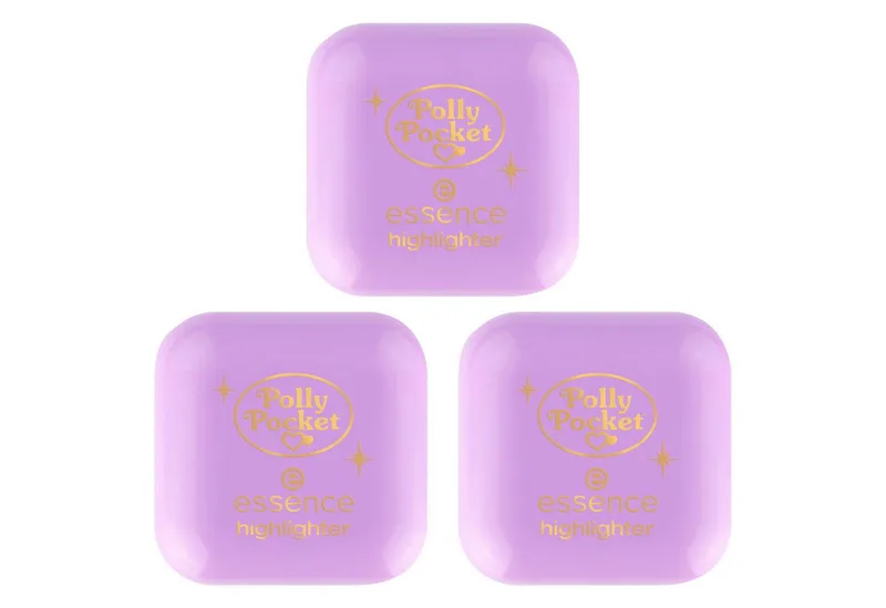 Highlighter Polly Pocket highlighter, 3-tlg., Hinterlässt strahlenden Glow, Perfekt für präzise Highlighting-Momente de essence en Or – photo du produit 1 sur 3