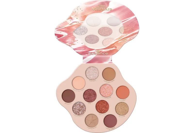 Lidschatten-Palette DISNEY THE LITTLE MERMAID EYESHADOW PALETTE, Limited-Edition Design mit geprägten Details de essence en Multicolore – photo du produit 1 sur 4