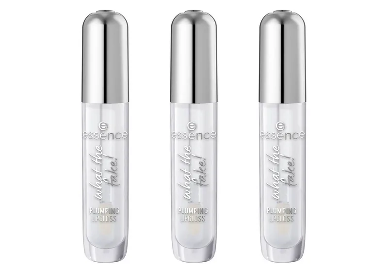 Lip-Booster WHAT THE FAKE! PLUMPING LIPGLOSS, 3-tlg., für ein hochglänzendes Finish von essence in Weiß – Produktfoto 1 von 5