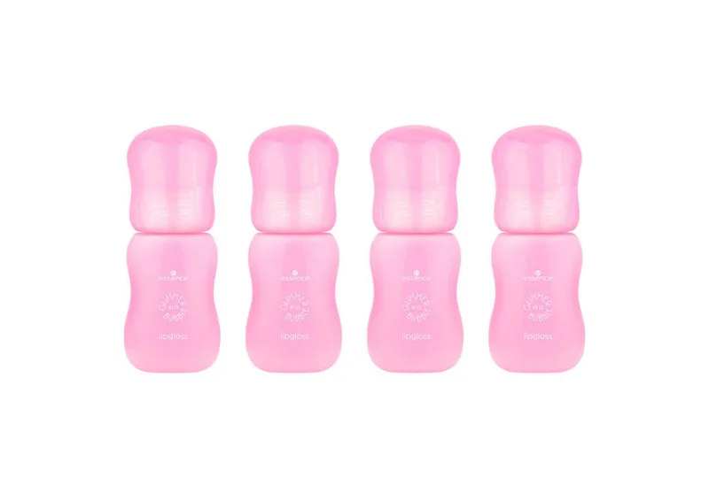 Lipgloss GLIMMER IN A BUBBLE lipgloss, 4-tlg. von essence in Rosa – Produktfoto 1 von 5