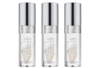 Lipgloss HYDRA KISS LIP OIL, 3-tlg., mit hochglänzendem Finish von essence in Weiß – Produktfoto 1 von 5