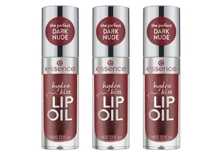 Lipgloss HYDRA KISS LIP OIL, 3-tlg., mit hochglänzendem Finish von essence in Rot – Produktfoto 1 von 5