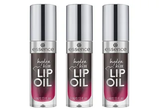 Lipgloss HYDRA KISS LIP OIL, 3-tlg., mit hochglänzendem Finish van essence in Zwart – productfoto 1 van 5