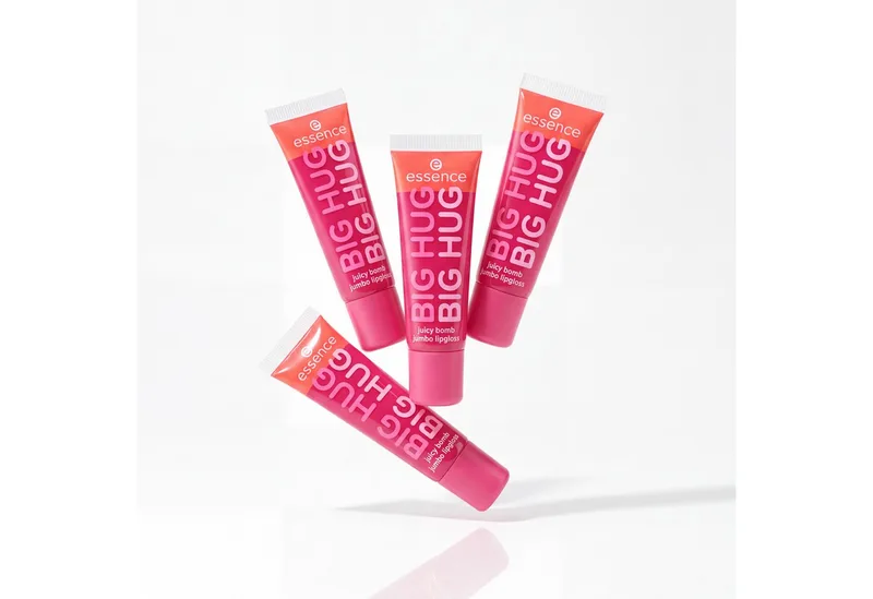 Lipgloss SAY IT WITH JUICY BIG HUG juicy bomb jumbo lipgloss, 4-tlg. von essence in Rot – Produktfoto 1 von 5