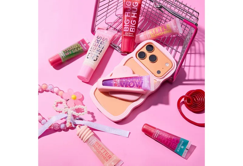 Lipgloss SAY IT WITH JUICY BIG HUG juicy bomb jumbo lipgloss, 4-tlg. von essence in Rot – Produktfoto 5 von 5