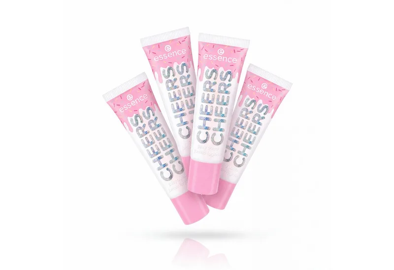 Lipgloss SAY IT WITH JUICY CHEERS juicy bomb jumbo lipgloss, 4-tlg. fra essence i Hvid – produktbillede 1 af 5
