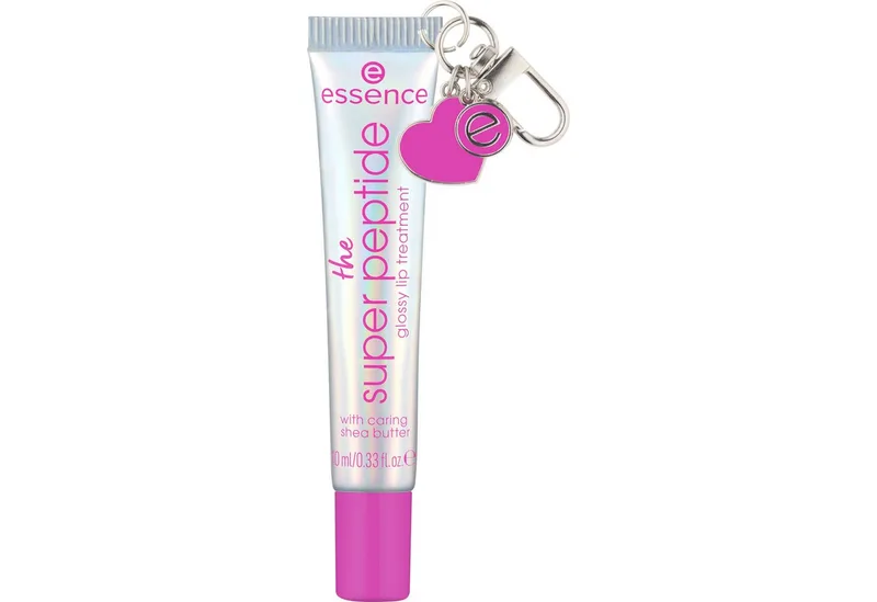Lipgloss THE SUPER PEPTIDE GLOSSY LIP TREATMENT, 3-tlg., mit milchig glänzender Textur fra essence i Lyserød – produktbillede 2 af 5