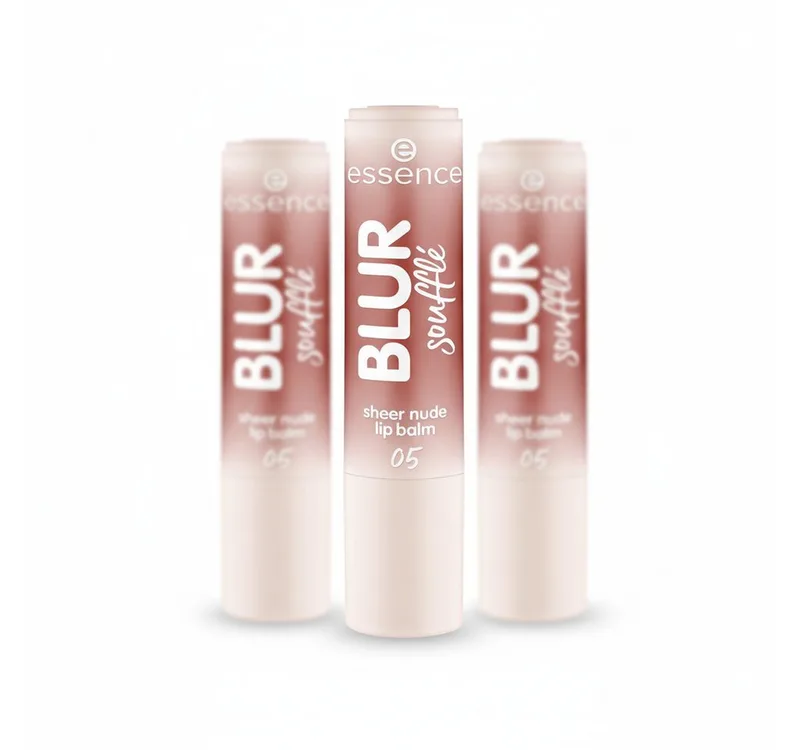 Lippenbalsam BLUR soufflé sheer nude lip balm, 3-tlg. fra essence i Beige – produktbillede 1 af 4