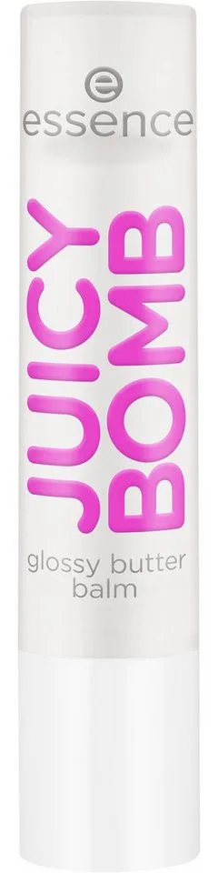 Lippenbalsam JUICY BOMB GLOSSY BUTTER BALM, 3-tlg., für weiche, glänzende Lippen by essence in White – product photo 3 of 4